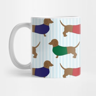 dachshund cartoon background Mug